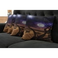 thumbnail image 2 of Ambesonne Moon Throw Pillow Cover 4 Pack, Desert Night Nebula Stars, 18", Caramel Purple, 2 of 6