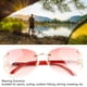 thumbnail image 3 of Gafas de sol para mujer ANGGREK color degradado marrón oscuro patillas curvas elegantes, 3 of 8