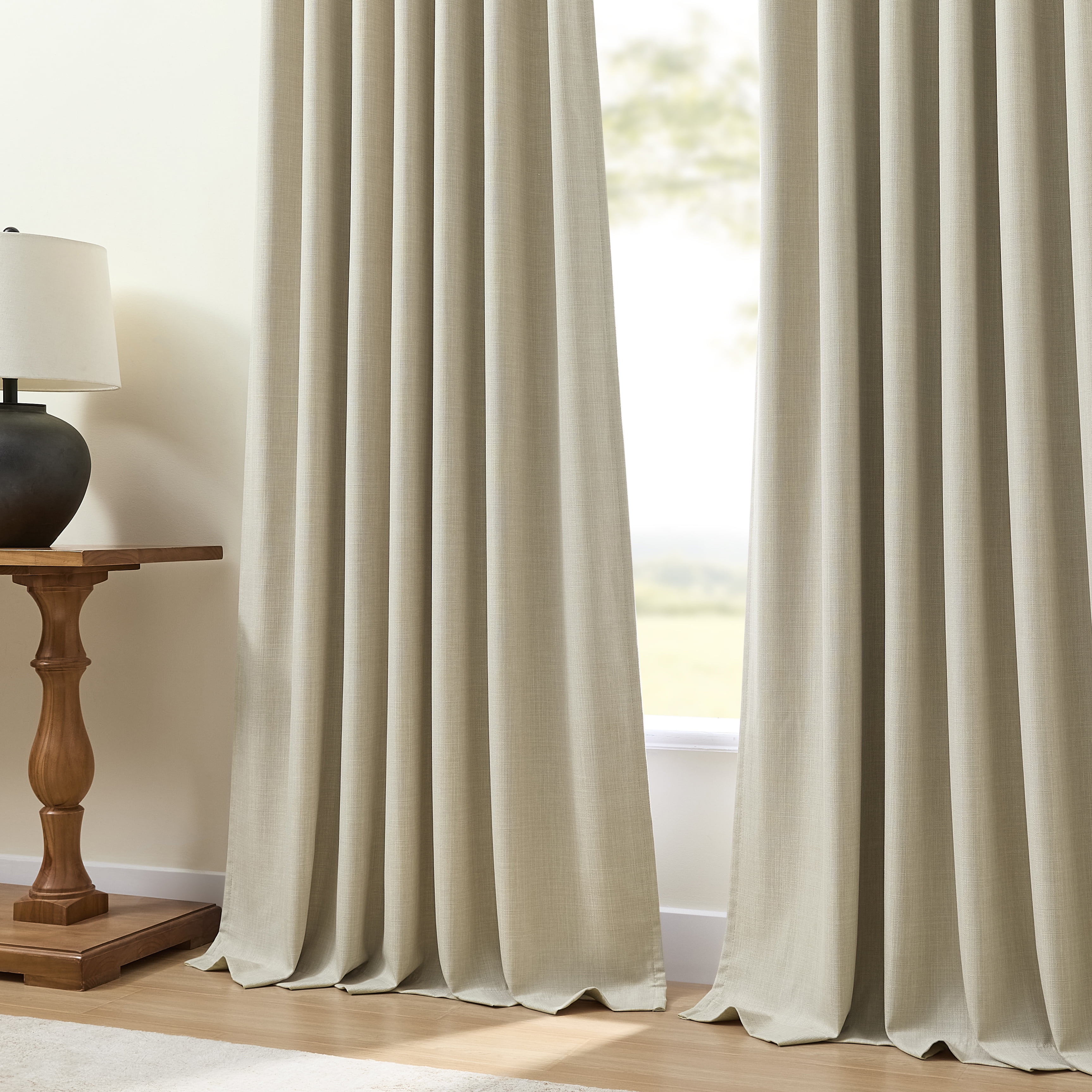 Mumo Full Blackout Pinch Pleated Curtains for Bedroom Living Room,2 Panels,Cream,40×95 Inches