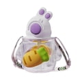 thumbnail image 3 of funtasica Water Bottle with Straw Portable Drinking Cup with Adjustable Strap Tea Water Cup Cute Straw Bottle for Activities Adults Gym White, 3 of 8