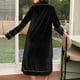 thumbnail image 3 of Gibobby Pijama algodón mujer Camisón De Mujer Otoño E Invierno Manga Larga Acolchado Y Engrosado Pijamas Sueltos De Tamaño(Negro,M), 3 of 5