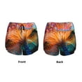thumbnail image 3 of Gukieu Bioluminescent Underwater Flower Print Women's Sports Shorts with Drawstring Elastic Waistband for Running, Yoga, Fitness-Small, 3 of 7