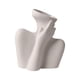 thumbnail image 1 of Jarrón de cerámica para flores, soporte para plantas, centro de mesa, accesorios para el hogar, oficina Cuello Caricia Blanco, 1 of 9