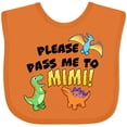 thumbnail image 3 of Inktastic Please Pass Me to Mimi with Dinosaurs Boys or Girls Baby Bib, 3 of 4