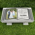 Personalized Human Memorial Stones with Photo, Bench Memorial Garden