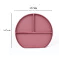 thumbnail image 2 of Baby Silicone Plates Baby Dishes- BPA Free - Divided Design - Baby Led Weaning Supplies Utensils - claret, 2 of 5