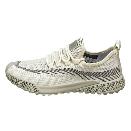 

VMESZQFG Mens Casual Shoes Slip On Lace Up Plus Size Walking Shoes Light Running Shoes Work Shoes All Day Comfort Beige