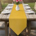 thumbnail image 6 of Yellow Table Runner Linen Burlap Table Runner 108 Inches Long Modern Minimalist Solid Color Art Dresser Scarves for Kitchen Island Coffee Dining Room Party Wedding Banquet Holiday Decoration 13"x108", 6 of 8