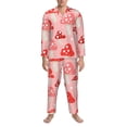 thumbnail image 3 of Fotbe Cute Mushroom1 Pijama de Hombre con Estampado de Manga Larga, Conjunto de 2 Piezas, Ropa de Dormir Suave y Cómoda con Bolsillos-Small, 3 of 7
