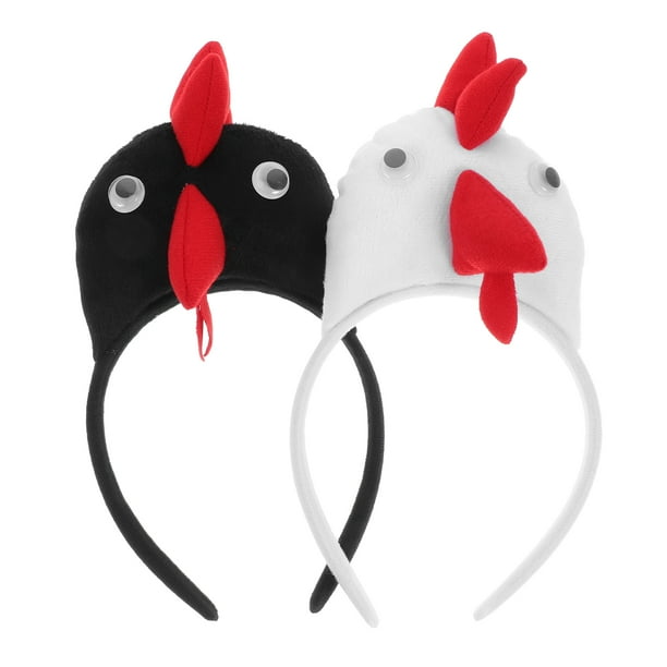 KAKOWELY Accesorio para actuaciones, aro de pelo de gallo para actuaciones, banda para el pelo para actuaciones, aro para el pelo para actuaciones, banda para la cabeza de animal para actuaciones.