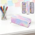 thumbnail image 2 of Large Capacity Multi-Compartment Pencil Case with Zipper – Durable Water-Resistant Oxford Organizer for Stationery, Office Supplies, Makeup & Travel, 2 of 4