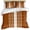 Orange, variant on Black Beige Striped Bedding 3 Piece Duvet Cover Set Twin Size, Modern Farmhouse Retro Lines Soft Microfiber Comforter Cover with Zipper Closure & Pillowcases, Wrinkle & FadeResistant Quilt Cover