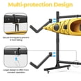 thumbnail image 5 of Dovov Freestanding Kayak Storage Rack with Wheels, Adjustable Double-Sided Kayak Rack Heavy Duty Kayak Stand Rolling Canoe Stand, Holds 4 Kayaks, 2 Levels, 5 of 10