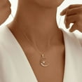 thumbnail image 2 of Crescent Moon and Star - Celestial Jewelry necklace in 14k Yellow Gold Finish - Islamic Jewelry, 2 of 2