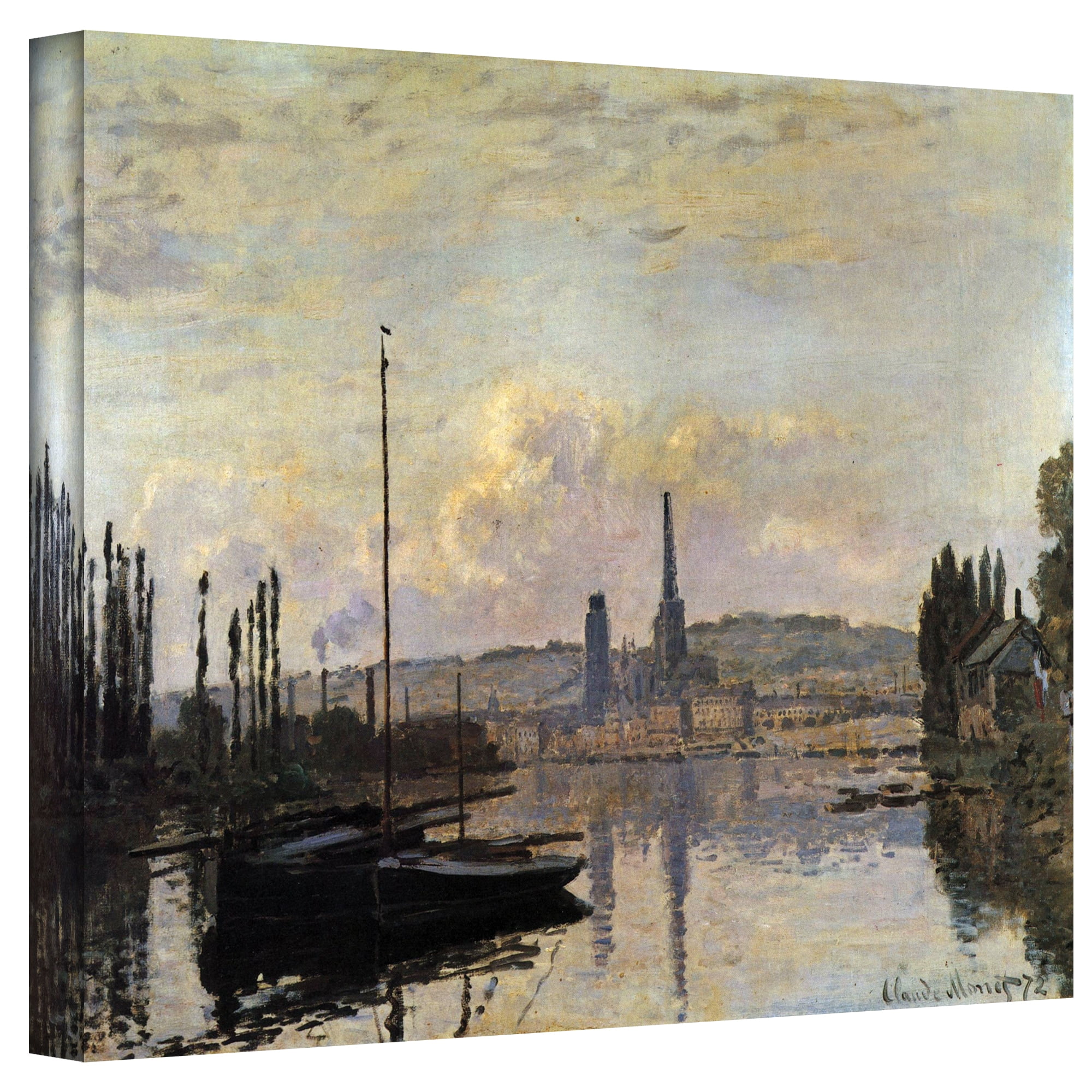Claude Monet "Dock" Wrapped Canvas Art