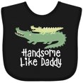 thumbnail image 3 of Inktastic Alligator Handsome Like Daddy Baby Boy Boys Baby Bib, 3 of 4