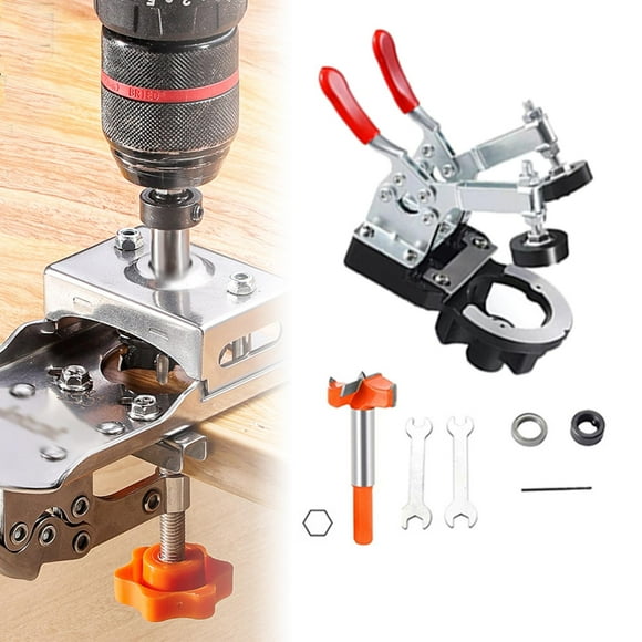 Plantilla para bisagra de puerta de 35 mm, herramientas de carpintería, plantilla portátil para perforar bisagras, guía para perforar agujeros.