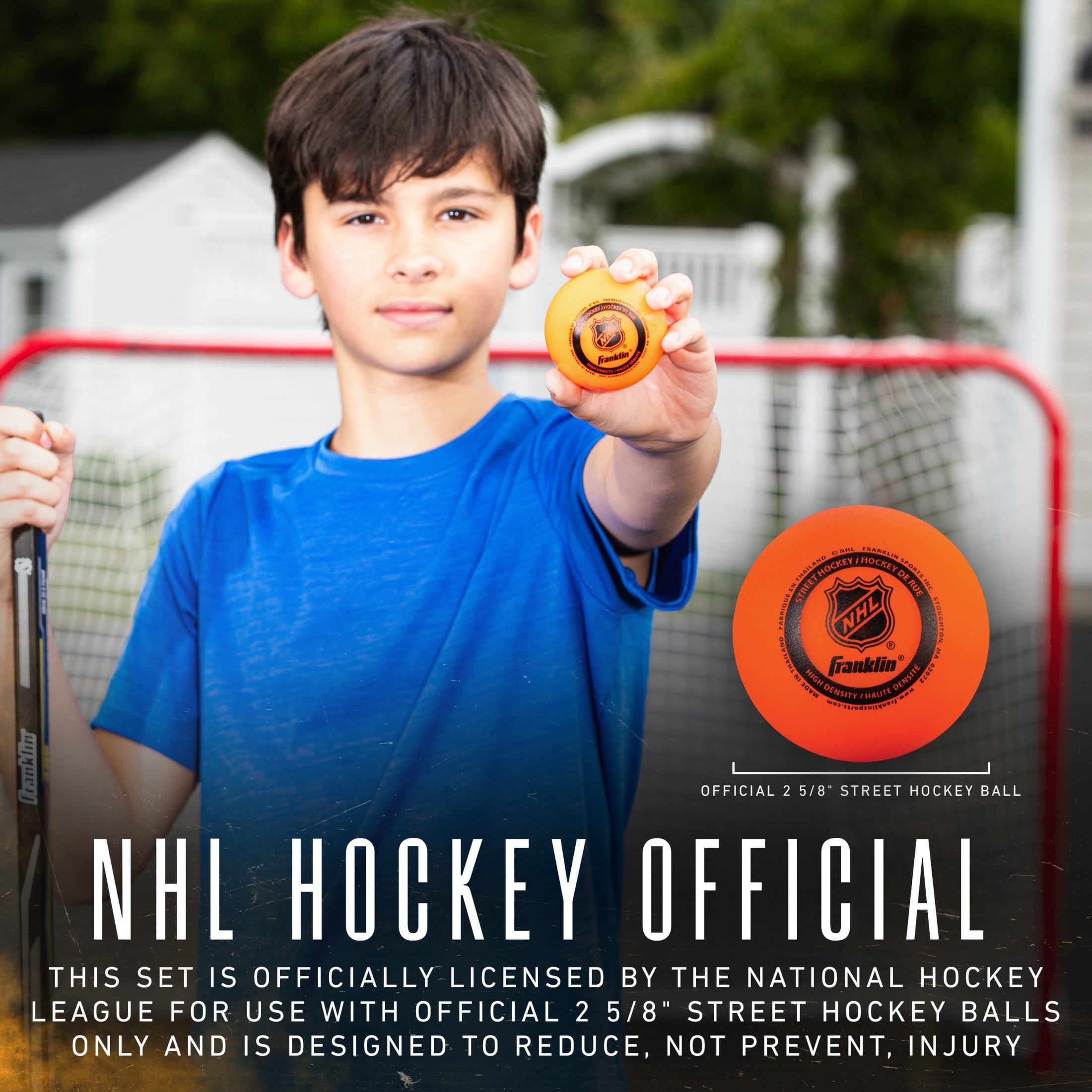 Franklin Sports NHL Kids Street Hockey Goalie Pads Set - Youth Street Hockey Goalie Gear - Junior Blocker, Glove + Pads - Comp100 Adjustable Kids Equipment - Youth Small / Medium