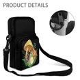 thumbnail image 5 of Eheartsgir Shoulder Pouch Satchel Bag with Frog Mushroom Pattern, Lightweight Stretch Polyester Zipper Sling Purse for Travel and Hiking, 5 of 7
