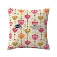 thumbnail image 2 of LNWH Heart Shape Valentines Pattern Throw Pillow Covers, Square Soft Linen Decorative Pillow Cases, 20"x20" Inch, 2 of 8
