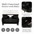 thumbnail image 3 of Taoruifang 36" Multi-functional Bathroom Vanity Cabinet with Sink, Black, MDF, Doors and Drawers, 3 of 24