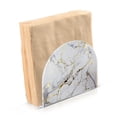 thumbnail image 2 of White and Gold Marble Acrylic Napkin Holder Clear Paper Tissue Dispenser Kitchen Dining Room Bathroom Party Hotel, 2 of 8