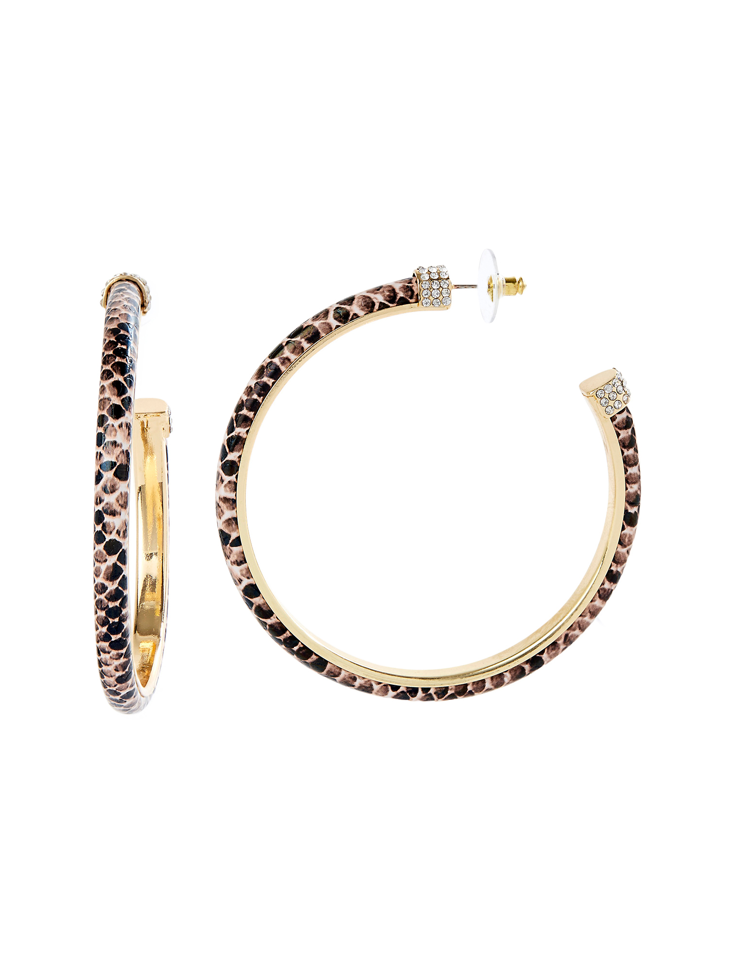 Sofia Vergara Women’s Brown Hoop Earrings