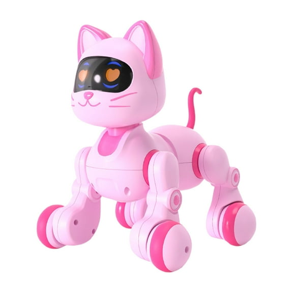 Interactive Robotic Cat, Programmable Dancing Robot with Voice Mimicry and Remote Control, LED Light Show for 6-8 Years, STEM Learning Companion