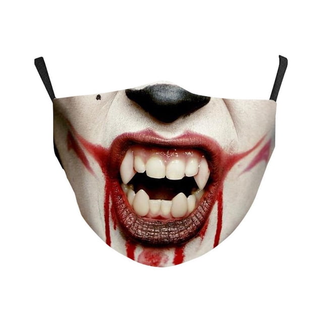Mascarilla facial terrorista con estampado 3D de algodón con filtro reutilizable