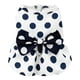 thumbnail image 1 of Disfraz de perro Retro Bow - Falda plisada de lunares con anilla en D, vestido ligero con botones, para perros/gatos pequeños, 1 of 4