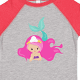 thumbnail image 4 of Inktastic Cute Mermaid, Pink Hair, Green Tail Girls Toddler T-Shirt, 4 of 5