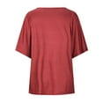 thumbnail image 5 of Palato Womens Plus Size Tops,Fashion Women's Summer Round-Neck 1/2 Sleeve Print Casual T-shirt Blouse, 5 of 9