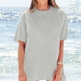 thumbnail image 6 of V-Neck Women's Short Sleeve T-shirt Women'S Loose And Comfortable Oversized Trendy T Shirt Top,Silver Women's Short sleeve T-shirt M, 6 of 9