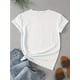 thumbnail image 2 of Women's Casual T-Shirt | Calvin Letter Print | Round Neck, Short Sleeve |Cotton& Spandex Blend | Glossy Finish | Machine Washable | All-Season Comfort Fit | Multi-Color Design, 2 of 6