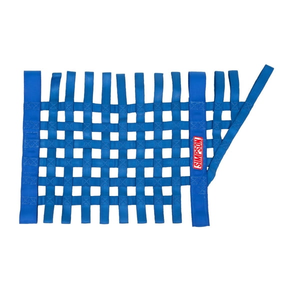 Simpson Racing 36004BL Window Net 16" X 27" Trapezoid - SFI 27.1 - Blue - Each