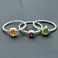thumbnail image 5 of Natural Citrine, Peridot & Garnet 925 Sterling Silver Ring s.5 Jewelry DGR1120_E_5 R-1159, 5 of 7