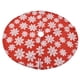 thumbnail image 4 of Falda de árbol con patrón de copo de nieve blanco, falda de árbol de Navidad Falda de árbol blanca Estera de árbol de Navidad de primera línea, 4 of 8