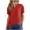 Red, variant on Bxsruta Women's V-Neck Short-Sleeve T-Shirt In Soft Polyester For Casual Everyday Wear, Machine Washable All Season Comfort Fit