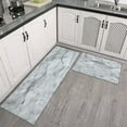 thumbnail image 3 of Kitchen Rugs and Mats Non Skid Washable Marble Gray and White Kitchen Mat and Rug Set,Floor Cushion Waterproof Rug,Rubber Backed Area Rugs for Kitchen Laundry, 3 of 7