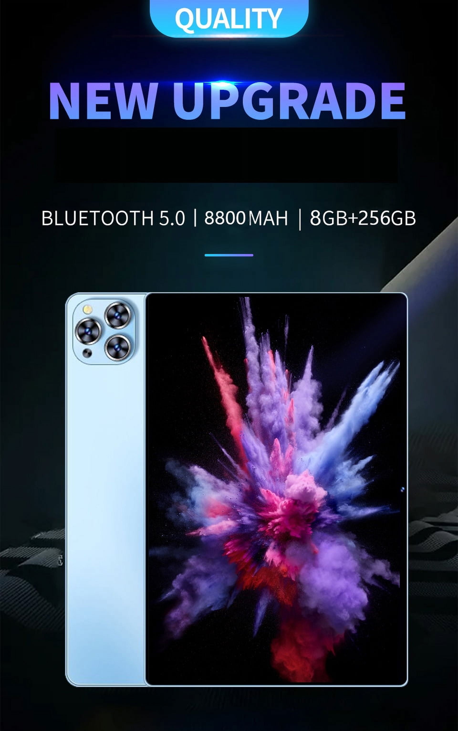 Tablet 10.1 Inch Android 12 Tablet,WiFi Tablets PC,8 GB RAM+256GB ROM( Expand to 512GB),Octa-Core,4G/5G Wi-Fi,Bluetooth,Dual Camera 8MP+16MP,8800mAh,With Bluetooth keyboard