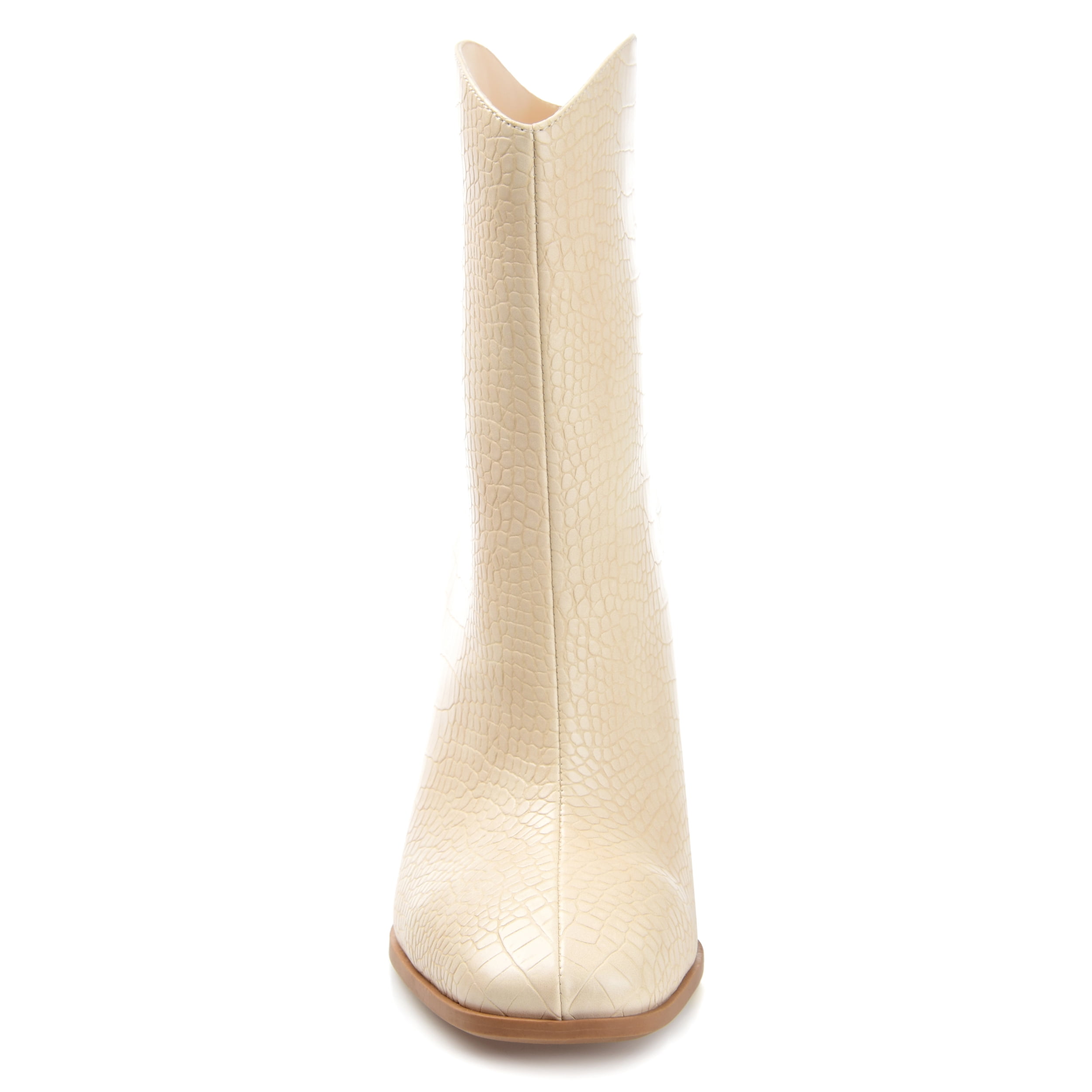 Journee Womens Brekinn Pull On Stacked Heel Booties