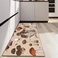 thumbnail image 4 of Brown Mushroom Specimen Beige Pattern Kitchen Rug Mat,Kitchen Runner Rugs Non Skid Washable,Decorative Kitchen Floor Mats for Kitchen,Sink,Laundry,17"X47", 4 of 5