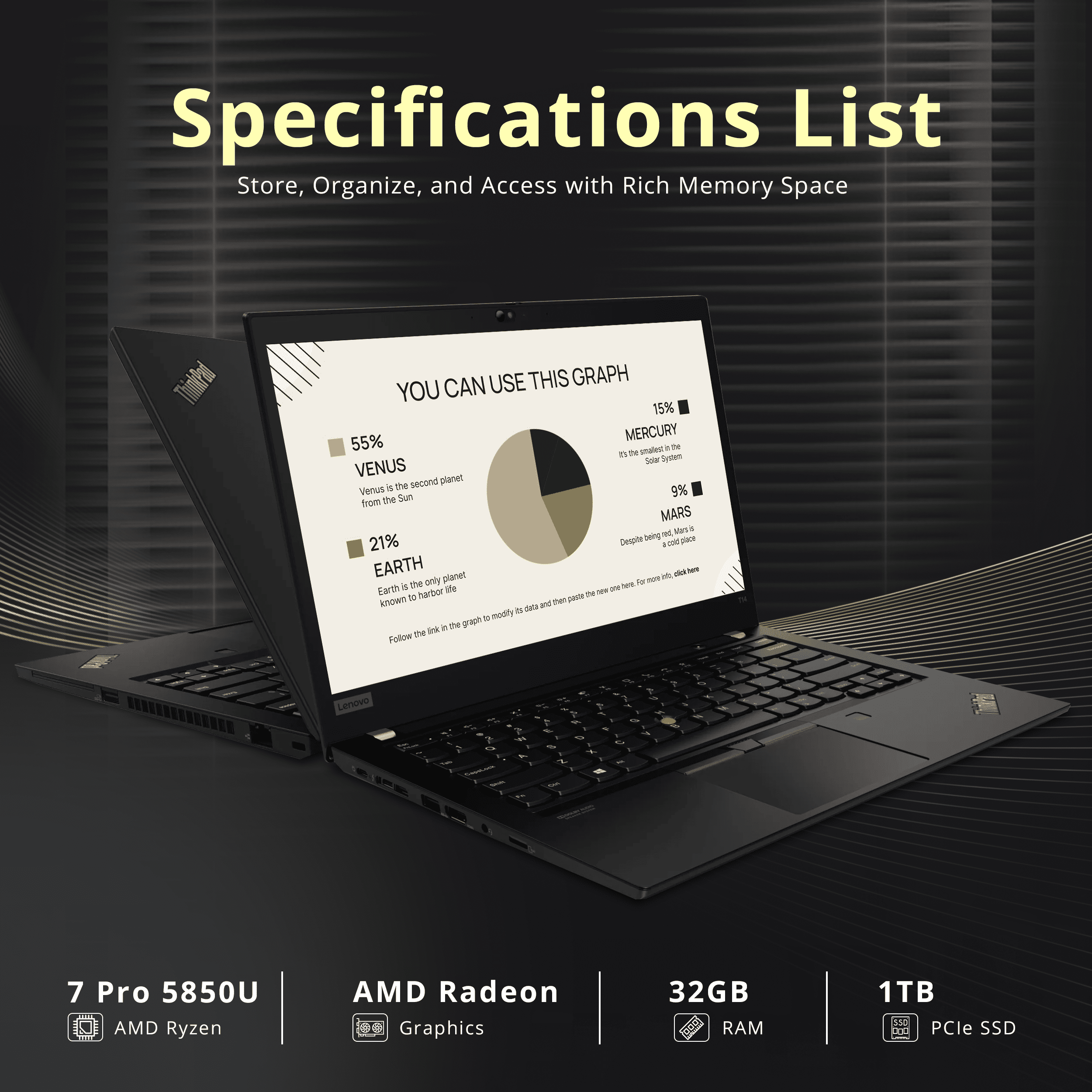 Lenovo ThinkPad T14 Gen 2 Business Laptop, 14