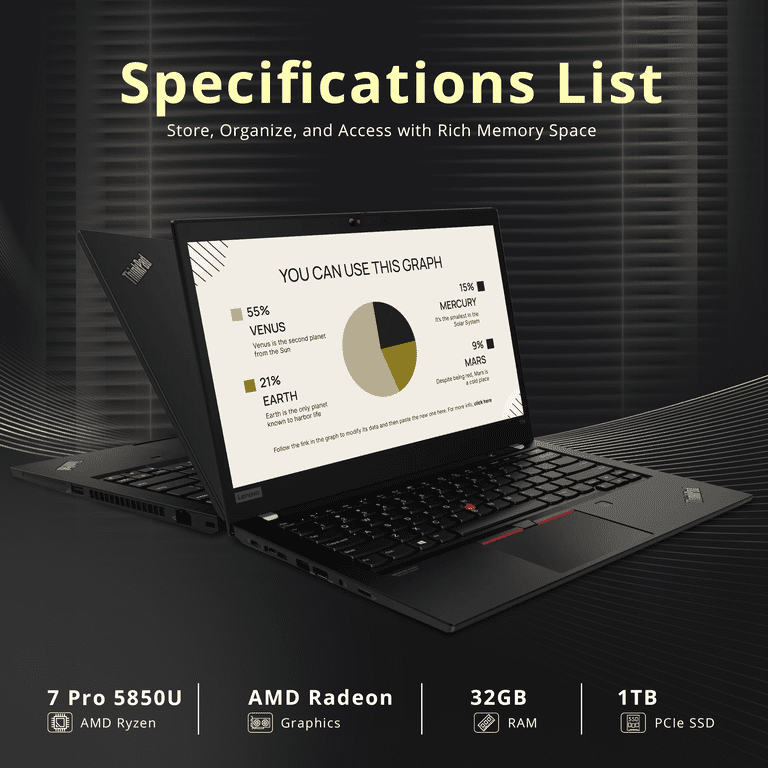 Lenovo ThinkPad T14 Gen 2 Business Laptop, 14