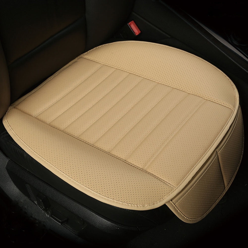 Auto Car Supplies PU Leather Bamboo Charcoal - Beige 1 Pack HONCENMAX Car Seat Cover Cushion Without Backrest Edge Wrapping Pad Mat 