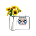 thumbnail image 1 of Peking Opera Head Colorful Xiangjianghui Artificial Sunflower Vases Bottle Blessing Card, 1 of 3