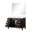 thumbnail image 3 of Laurel 48 in W Brown Oak Single Bath Vanity, Carrara Marble Top, and 46 in Mirror, 3 of 6