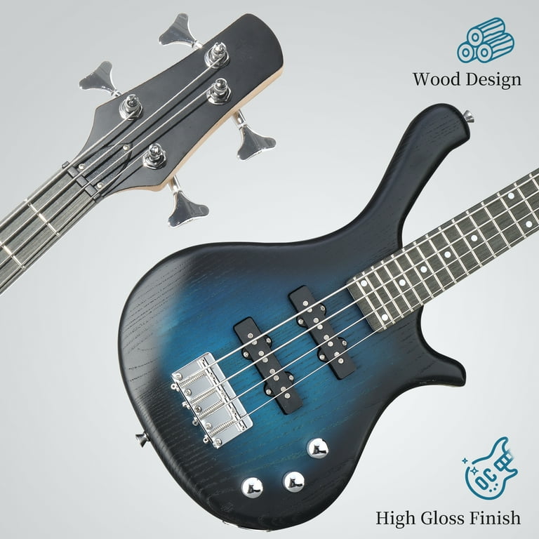 Ktaxon 36in Electric Bass Guitar with 2*10W AMP, SS Pickups, Bag