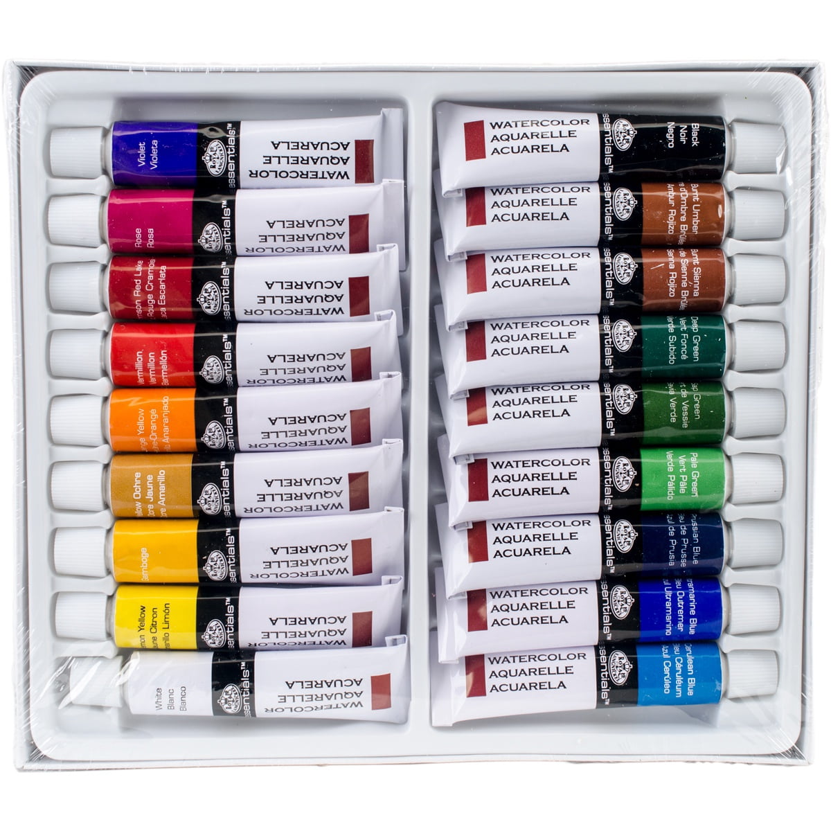 essentials(TM) Watercolor Paints 12ml 20 Count, Multipack of 6