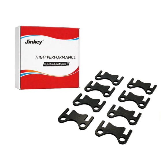 Jinkey® Chromoly Pushrod Guide Plate, FORD 289-351W 1963-01 Flat for 5/16" Diameter Pushrods, Black